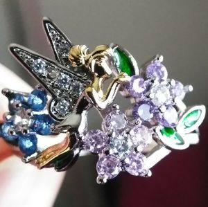 AAA Zirconia S925 Fairly Flower Ring